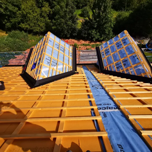 Dachterrasse mit Blechabdeckung